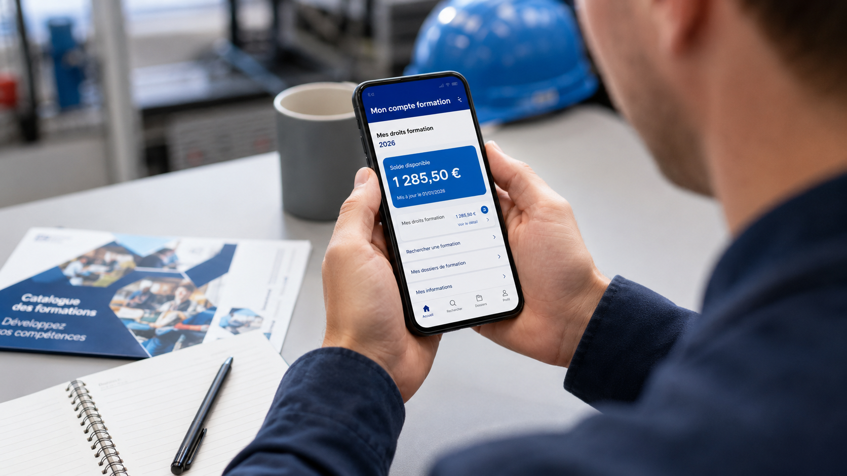 Consultation des droits CPF sur téléphone